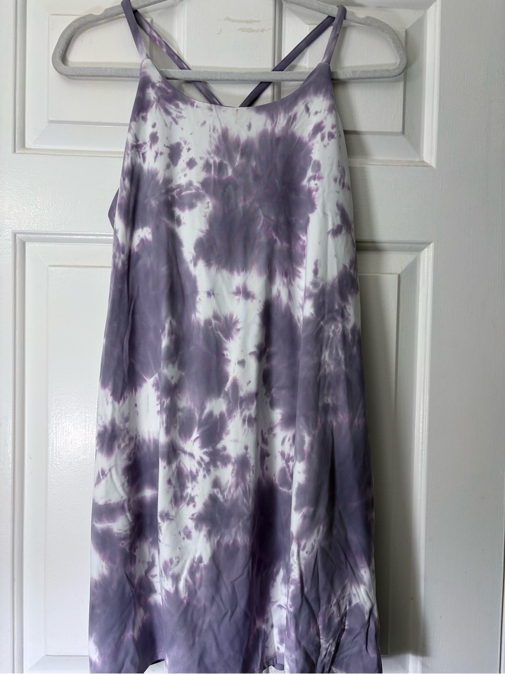 Lavender Tie-Dye Spaghetti Strap Dress